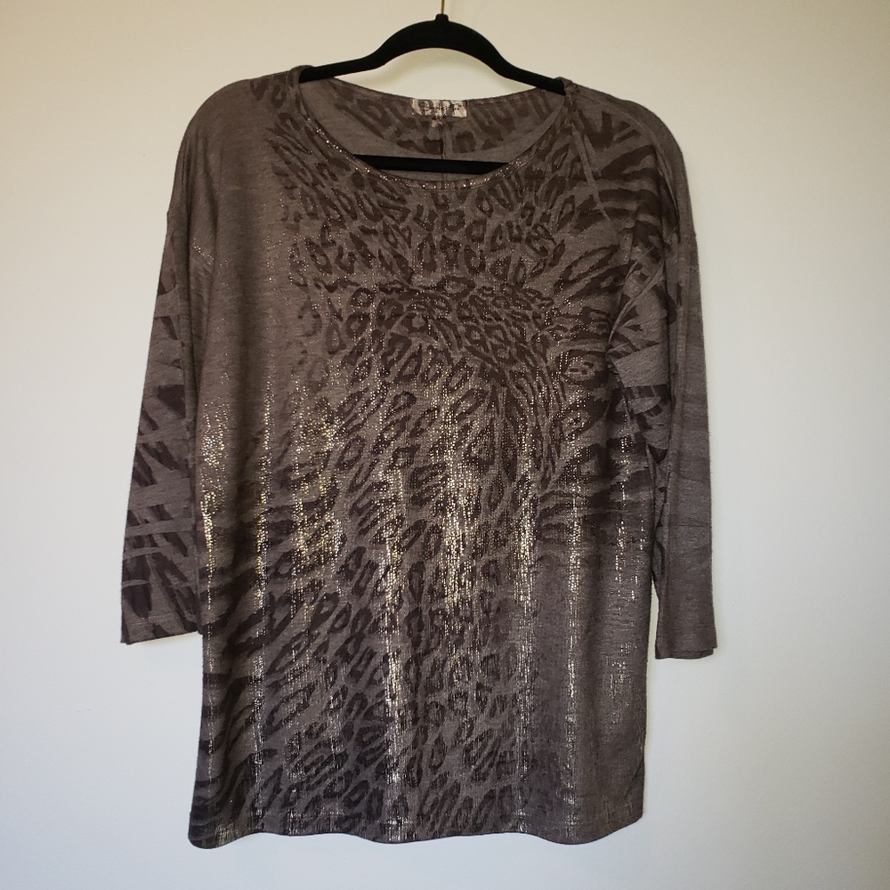 Simplici-Tee Top in Animal Print